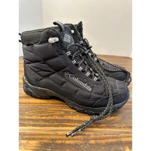 Columbia Waterproof Black Quilted Winter Snow‎ Boots Mens 8